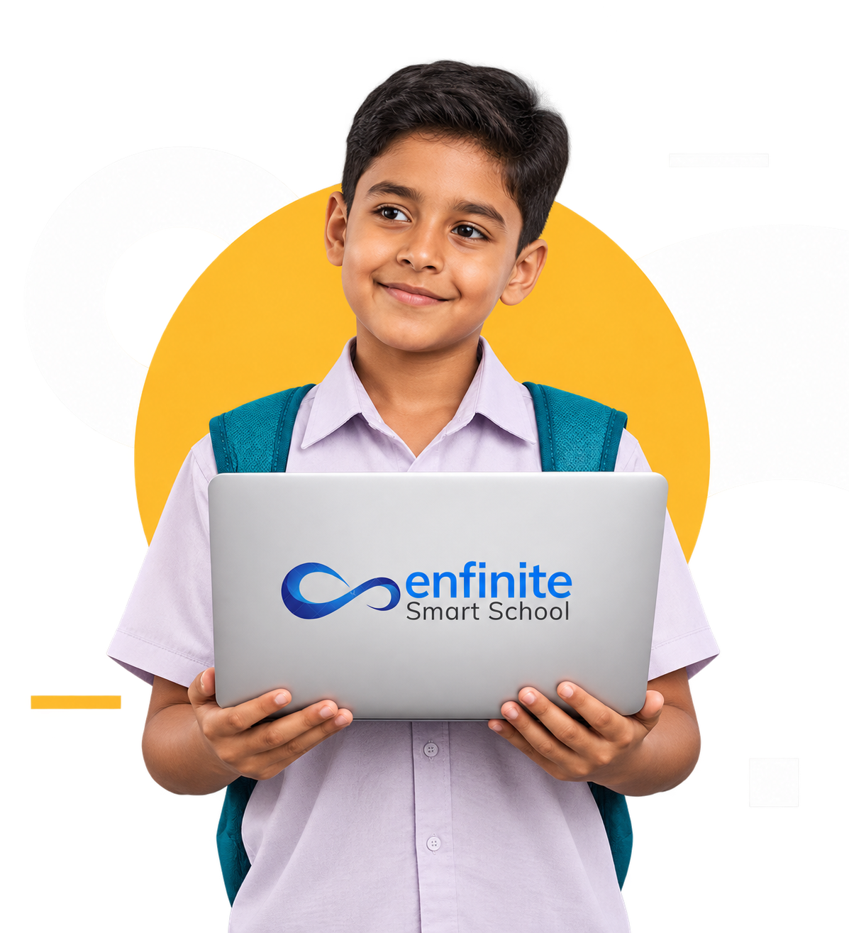 Student using Enfinite Smart School